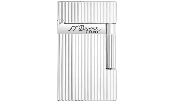 ST Dupont Ligne 2 tändare randig Silver